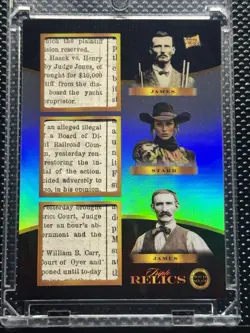 2025 Pieces Of The Past Triple Relics Jesse James Belle Starr Frank James - Image 1