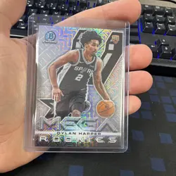 2025 Topps Bowman Chrome Dylan Harper San Antonio Spurs Mega Rookies RC MR-2 - Image 1