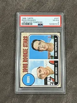 1968 Topps Reds Rookie Stars Rookies Johnny Bench #247 PSA 4 VG-EX HOF RC!! - Image 1