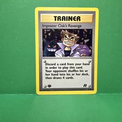 Imposter Oak's Revenge 76/82 Team Rocket 1st Edition (Gengar Cameo) Near Mint - Image 1