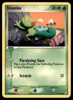 Treecko 67 100 C Crystal Guardians Pokemon MP - Image 1