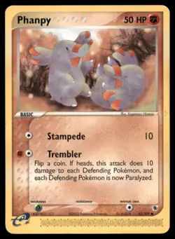 Phanpy 62 109 C Ruby & Sapphire Pokemon MP - Image 1