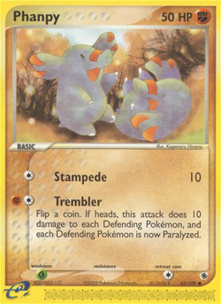 Phanpy 62 109 C Ruby & Sapphire Pokemon MP - Image 4