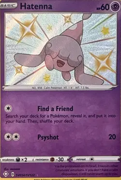 Hatenna SV054/SV122 Shiny Rare Shining Fates Shiny Vault Pokemon NM - Image 1