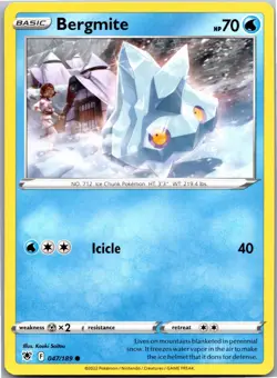 Bergmite 047/189 Common Astral Radiance Pokemon Near Mint - Image 1