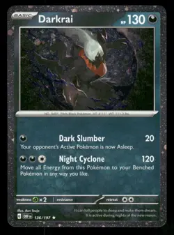 Darkrai (Cosmos Holo) 136/197 Rare Miscellaneous Cards & Products Pokemon NM - Image 1