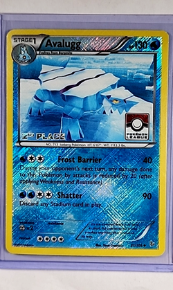 2014 Pokemon TCG Pokemon League 2nd Place PR Championship Promo Card #31 Avalugg - Image 1
