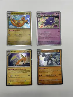 Pokemon TCG 151 Cosmos Holo Sam's Club Raichu Gengar Dragonite Machamp Set of 4 - Image 1