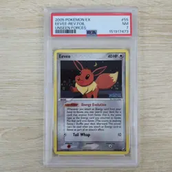 PSA 7 Eevee 55/115 EX Unseen Forces Reverse Holo Nintendo Pokemon Card - Image 1