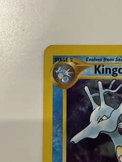 2000 Kingdra #8 Neo Genesis Holo Pokemon Card Rare Swirl - Image 3