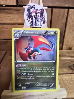 ⁠Pokemon Salamence Holo 8/20 Black & White Dragon Vault Rare Card - Image 1