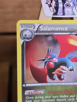 ⁠Pokemon Salamence Holo 8/20 Black & White Dragon Vault Rare Card - Image 3