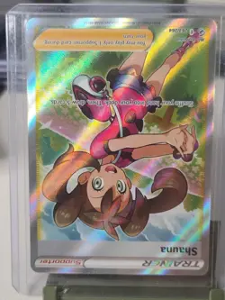 Shauna Full Art 263/264 Fusion Strike Holo Rainbow Rare Pokemon Trainer Card - Image 3