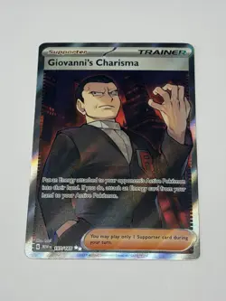 Giovanni's Charisma 197/165 Full Art Pokemon Card TCG 151 Full Art Ultra Rare NM - Image 1