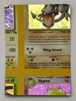 MISCUT ERROR CARD 1999 Pokemon Fossil Holo Aerodactyl Magnemite Muk Hypno PSA MC - Image 1