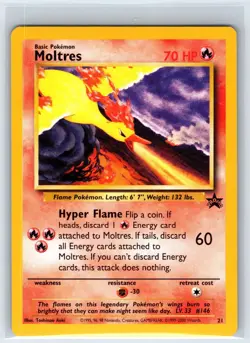 Moltres 21 Promo Wizards Black Star Promos Pokemon Moderately Played - Image 1