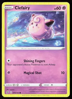 Clefairy 074/192 Common Rebel Clash Pokemon Near Mint - Image 1