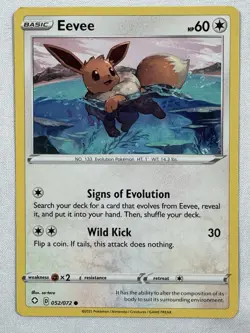 Pokemon Shining Fates Eevee 52/72 Common NM - Image 1