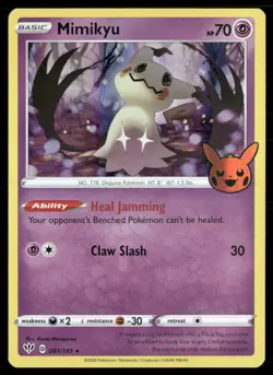 Mimikyu 081/189 Holo Promo 2022 Trick or Trade BOOster Pokemon Near Mint - Image 1