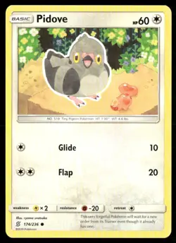Pidove 174/236 Common 2019 Unified Minds Pokemon Near Mint - Image 1