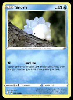 Snom 084/264 Common 2021 Fusion Strike Yuka Morii art Pokemon NM - Image 1