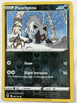 Poochyena 95/189 Reverse Holo Rare TCG Pokemon NM Astral Radiance NM - Image 1