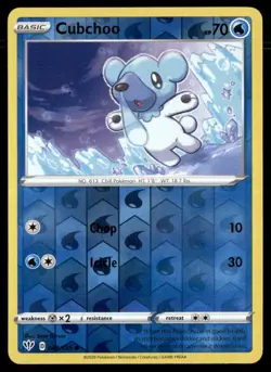Cubchoo 048/189 Reverse Holo Common 2020 Darkness Ablaze Pokemon LP - Image 1