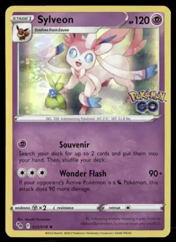 Sylveon 035/078 Holo Rare 2022 Pokemon GO Pokemon Lightly Played - Image 1