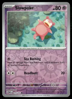 Slowpoke 079/165 Reverse Holo Common 2023 151 Pokemon Near Mint - Image 1