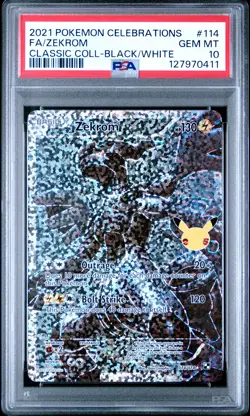 2021 POKEMON CELEBRATIONS CLASSIC COLLECTION #114 FULL ART/ZEKROM PSA 10 - Image 1
