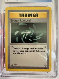 Pokemon 1st Edition Shadowless Energy Removal Base Set 92/102 - CGC 8.5 NM-Mint+ - Image 3