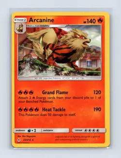 Arcanine 22/214 Holo Rare Unbroken Bonds Pokemon Holo Lightly Played - Image 1