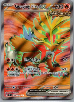 Gouging Fire ex 188/162 Ultra Rare Temporal Forces Pokemon Holo Near Mint - Image 1