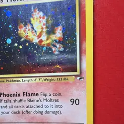 Pokemon Holo Blaine’s Moltres – Gym Heroes 1/132 - LP - SWIRL - Image 2