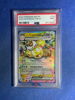 2024 POKEMON SSP EN-SURGING SPARKS #133 ALOLAN EXEGGUTOR ex PSA 9 - Image 1