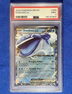 2025 POKEMON DRI EN-DESTINED RIVALS #066 DONDOZO EX PSA 9 - Image 1