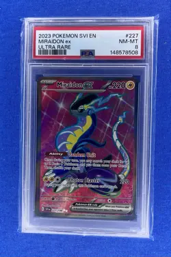 2023 POKEMON SVI EN-SCARLET & VIOLET ULTRA RARE #227 MIRAIDON EX PSA 8 - Image 1