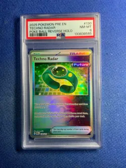2025 Pokemon | PRE | Techno Radar (Poke Ball Pattern) | 130/131 | NM Holo PSA 8 - Image 1