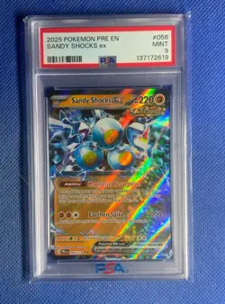 2025 POKEMON PRE EN-PRISMATIC EVOLUTIONS #056 SANDY SHOCKS EX PSA 9 - Image 1