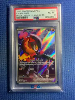 Pokemon TCG Charcadet Phantasmal Flames ETB 022 Promo PSA 8 - Image 1