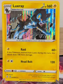 LUXRAY 033/072 HOLO RARE SHINING FATES POKEMON LP - Image 1