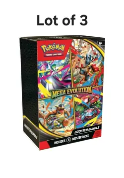 Pokemon MEGA EVOLUTION Booster Bundle LOT OF 3 CONFIMED ORDER/PRESALE - Image 1