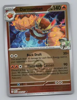 N'S DARMANITAN (POKE BALL) 033/217 HOLO ASCENDED HEROES POKEMON REVERSE HOLO NM - Image 1
