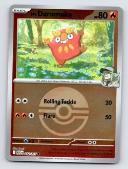 N'S DARUMAKA (POKE BALL) 032/217 ME: ASCENDED HEROES POKEMON REVERSE HOLO NM - Image 1