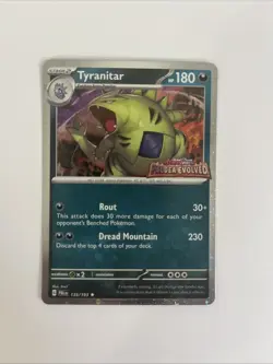 Tyranitar [Stamped] Cosmos Holo 135/193 Paldea Evolved Promo Pokemon TCG Card NM - Image 1