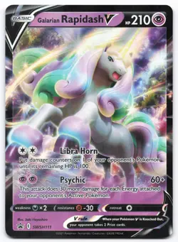 Galarian Rapidash V Holo SWSH111 Near Mint Prize Pack Series Cards Promo Pokemon - Image 1