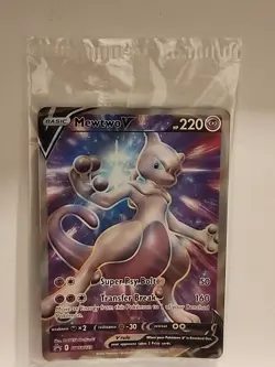 Mewtwo V SWSH229 Pokemon GO ETB Sealed Black Star Promo Full Art Pokemon TCG NM - Image 1