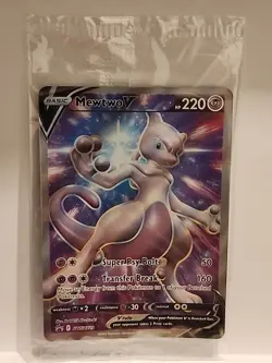 Mewtwo V SWSH229 Pokemon GO ETB Sealed Black Star Promo Full Art Pokemon TCG NM - Image 2