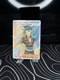 Team Rocket’s Proton 227/182 Full Art Trainer Pokemon Card Destined Rivals NM - Image 1