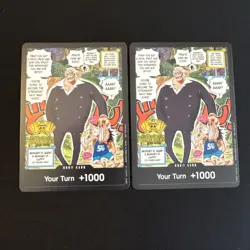2 One Piece Monkey.D.Luffy 2nd Anniversary Tournament Stamped Promo Don Cards - Image 1